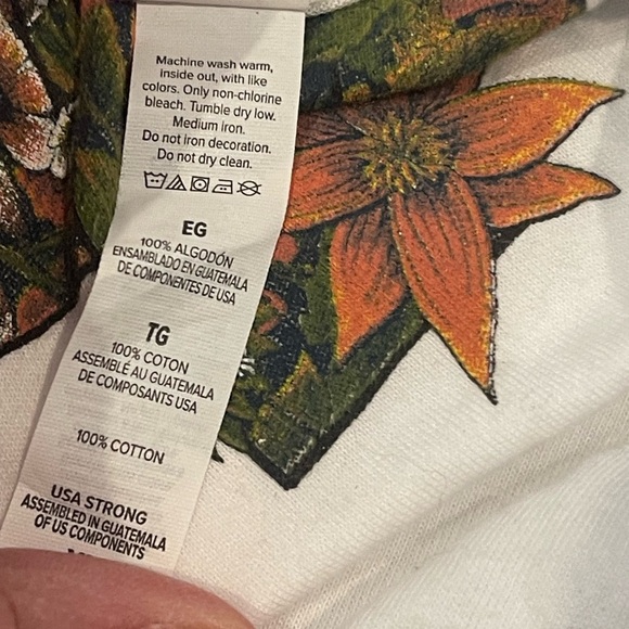 NWOT Pearl Jam Graphic CONCERT floral T-Shirt XL - Picture 4 of 6